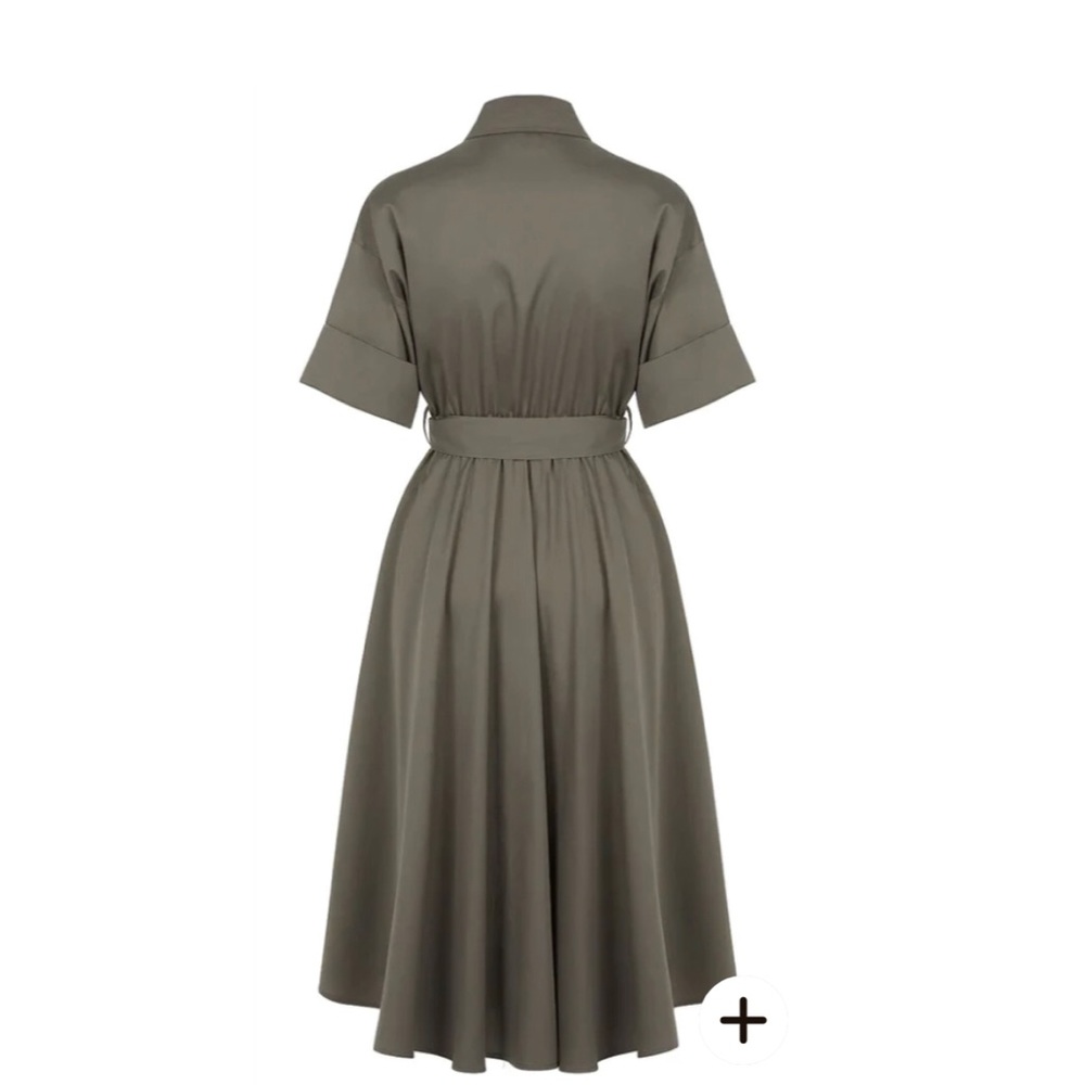 KHAKI MIDI DRESS - Picture 2 of 2